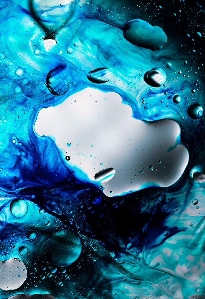 Jasmin Javon abstract macro photo with shades of blue