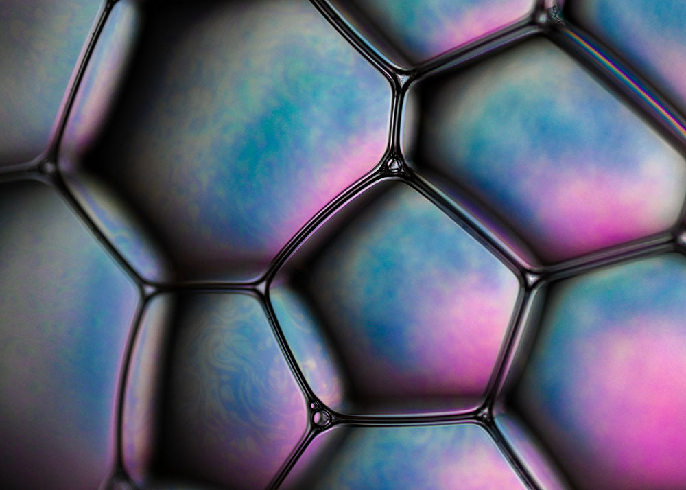 Jasmin Javon macro abstract photo of colorful soap bubbles